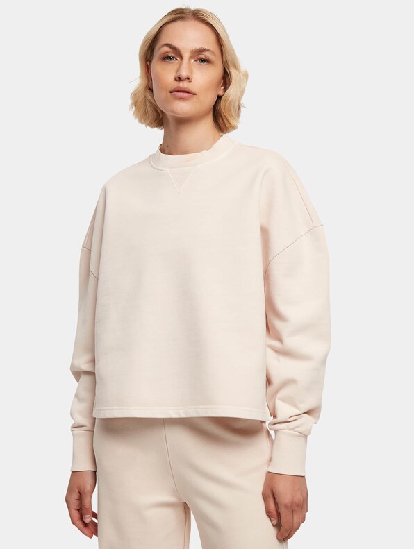 Ladies Heavy Terry Garment Dye Crewneck-0