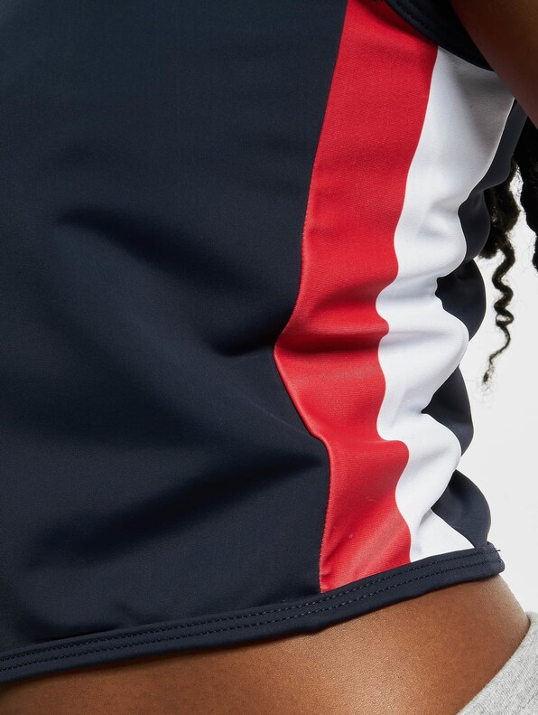 Side Stripe Crop Zip-4