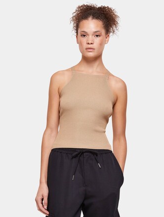 Rib Knit Crossed Back