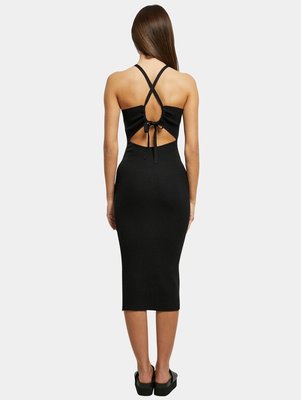 Midi Rib Knit Crossed Back-1