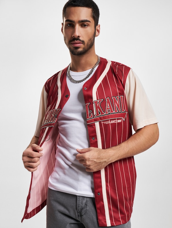 Karl Kani Trekking Block Pinstripe Baseball T-Shirts-0