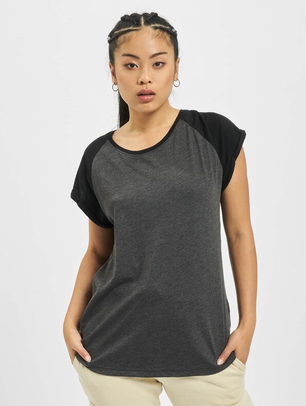 Ladies Contrast Raglan Tee-2