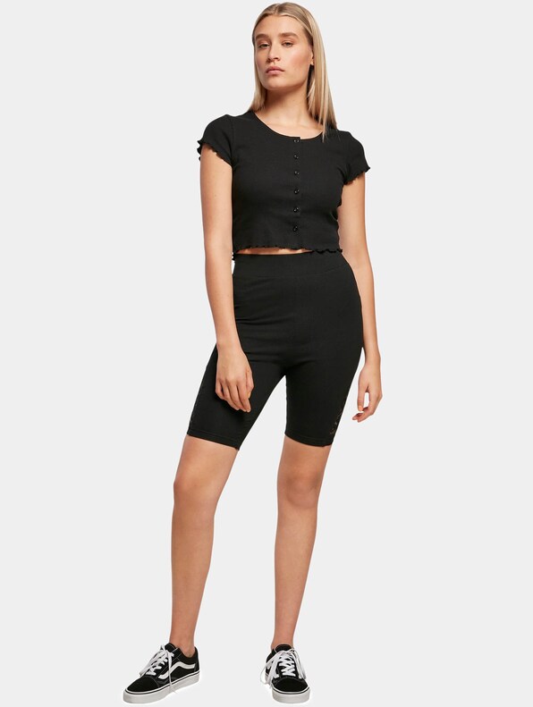 Ladies High Waist Lace Inset Cycle-5