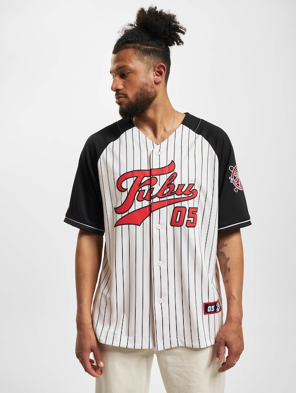 FUBU Varsity Pinstriped Baseball Jersey-2