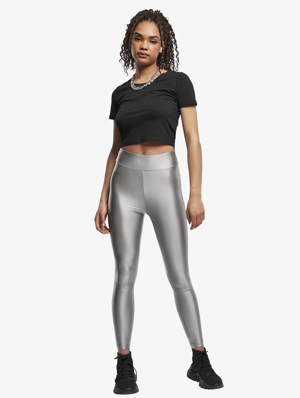 Ladies Highwaist Shiny Metallic-3