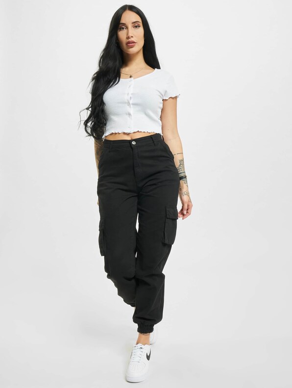 Cropped Button Up Rib-5