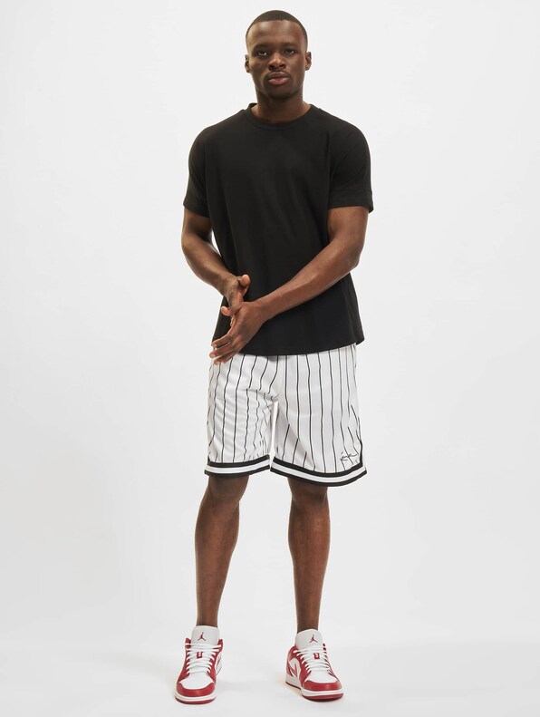 KM-PS011-002-02 Small Signature Pinstripe Mesh Shorts-4