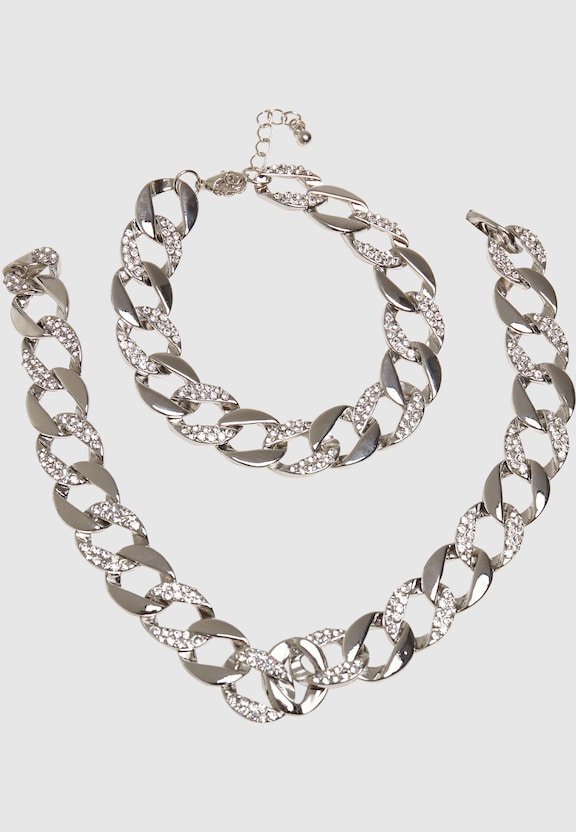  Basic Diamond Necklace And Bracelet-1