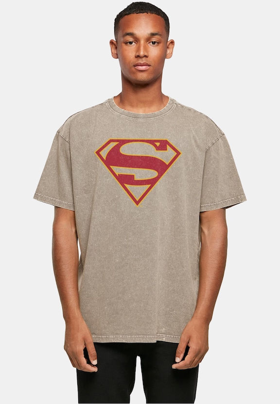 Supergirl - Logo Acid Washed Oversized-0