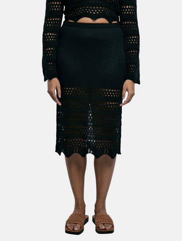 Ladies 3/4 Crochet Knit-2