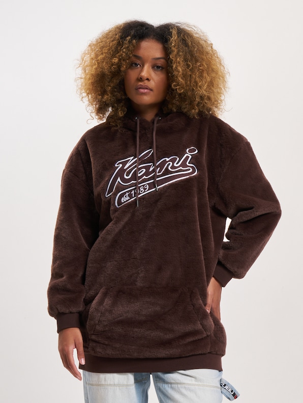 Varsity Vegan Fur Hoodie-0