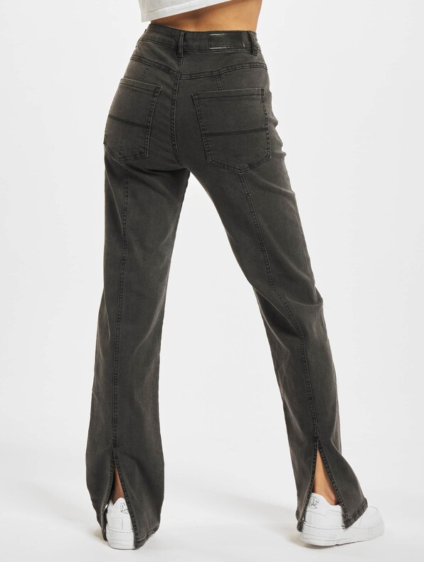 Ladies Straight Slim Denim High Waist-1