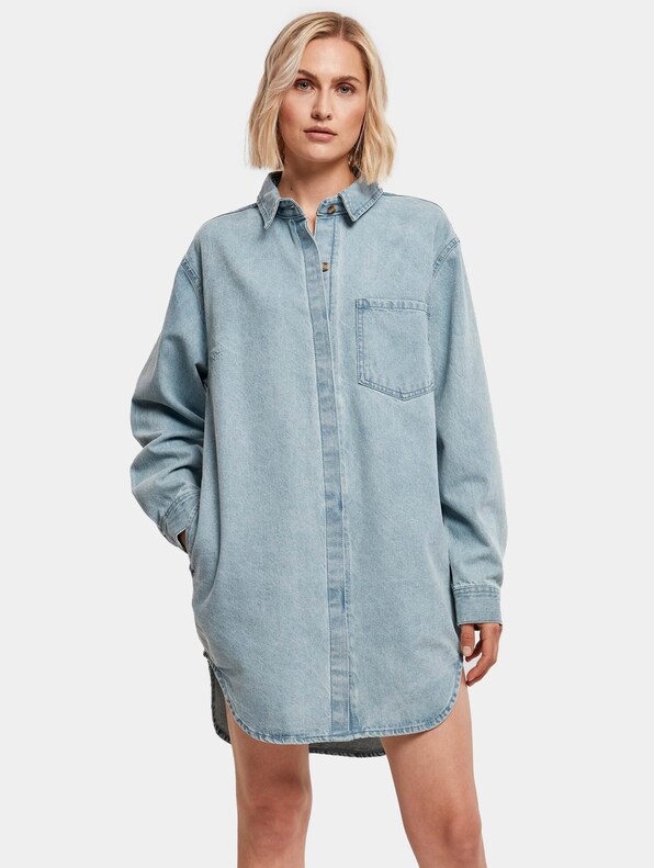 Ladies Oversized Denim Shirt-0