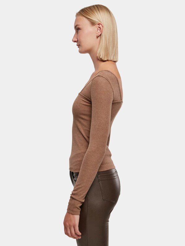 Ladies Rib Squared Neckline-2