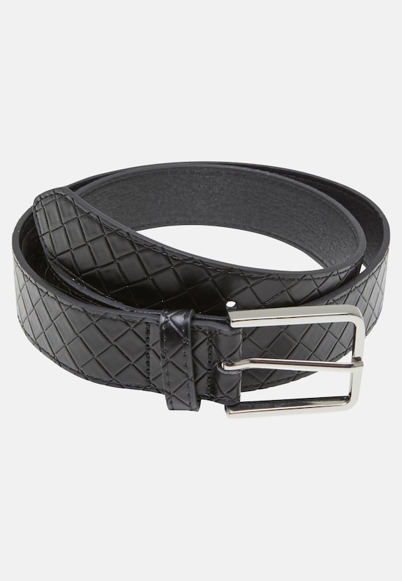 Woven Embossed Synthetic Leather Belt-0