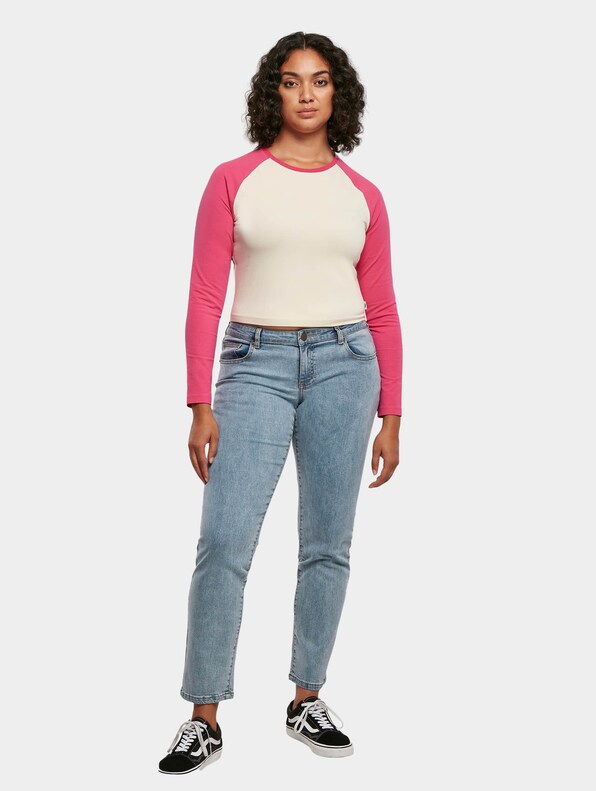 Ladies Organic Cropped Retro Baseball-3