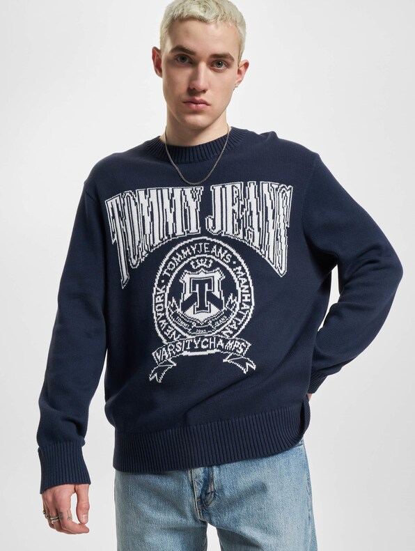 Relaxed Varsity Jacquard Knit-0