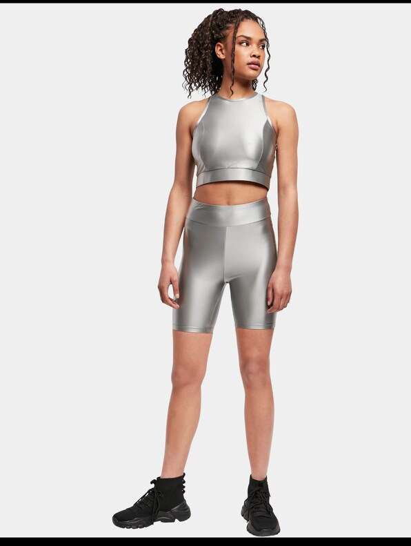 Ladies Highwaist Shiny Metallic Cycle-3