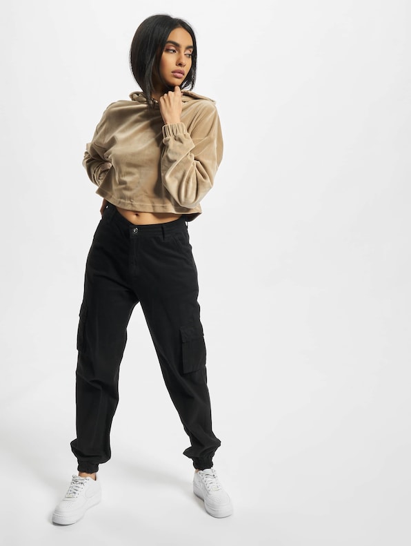 Ladies Cropped Velvet Oversized -3