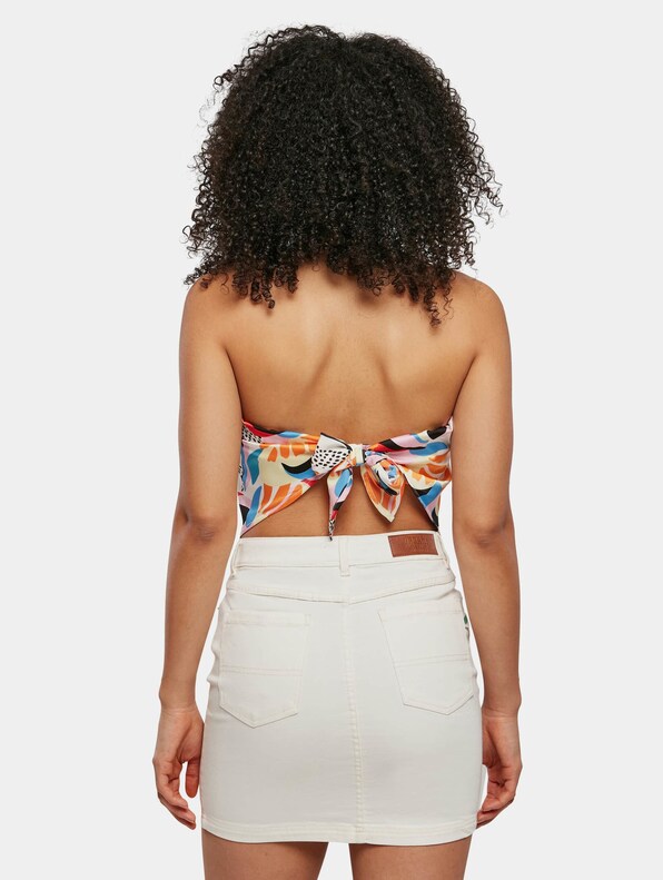 Ladies Cropped Aop Satin Triangle-1